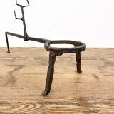 Antique wrought iron fire place pan trivet 18th century