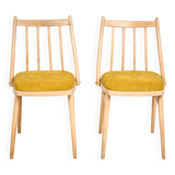 Ensemble de deux chaises vintage, Tchécoslovaquie, années 1960.