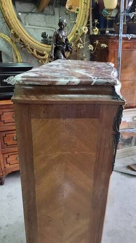 Small antique rosewood secretary with marble top ref je