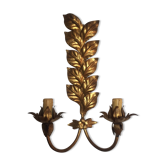 Wall lamp golden leaves