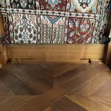 Square walnut table