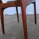 Vintage Mid-Century Wooden Dining Chair with Black Leather Seat