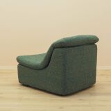 Green armchair, Italian design, 1970s, made in Italy