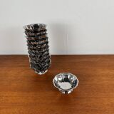 Set of 12 stainless steel ice cream cups