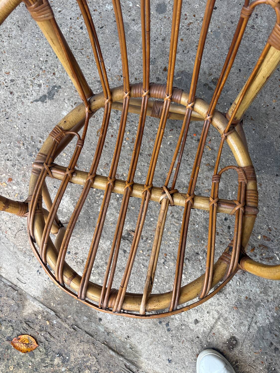 Vintage rattan armchair