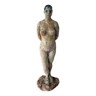 Sculpture Dlg Germaine Richier Female Nudes Expressionist Plaster Polychrom