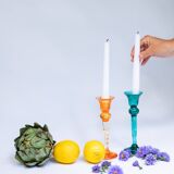 Mouth blown candlestick
