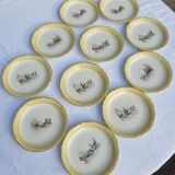 Series 11 plates stagecoach Céranord St Amand vintage 1960