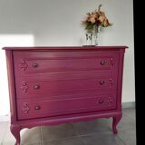 Baroque chest of drawers berry and bronze