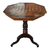 Table octogonale en marqueterie , Italie XIXème
