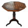 Table ancienne incrustée, jeu de dames, jeu d'échecs, Italie du XIXe siècle