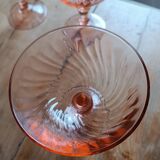 Set of four rosaline champagne glasses
