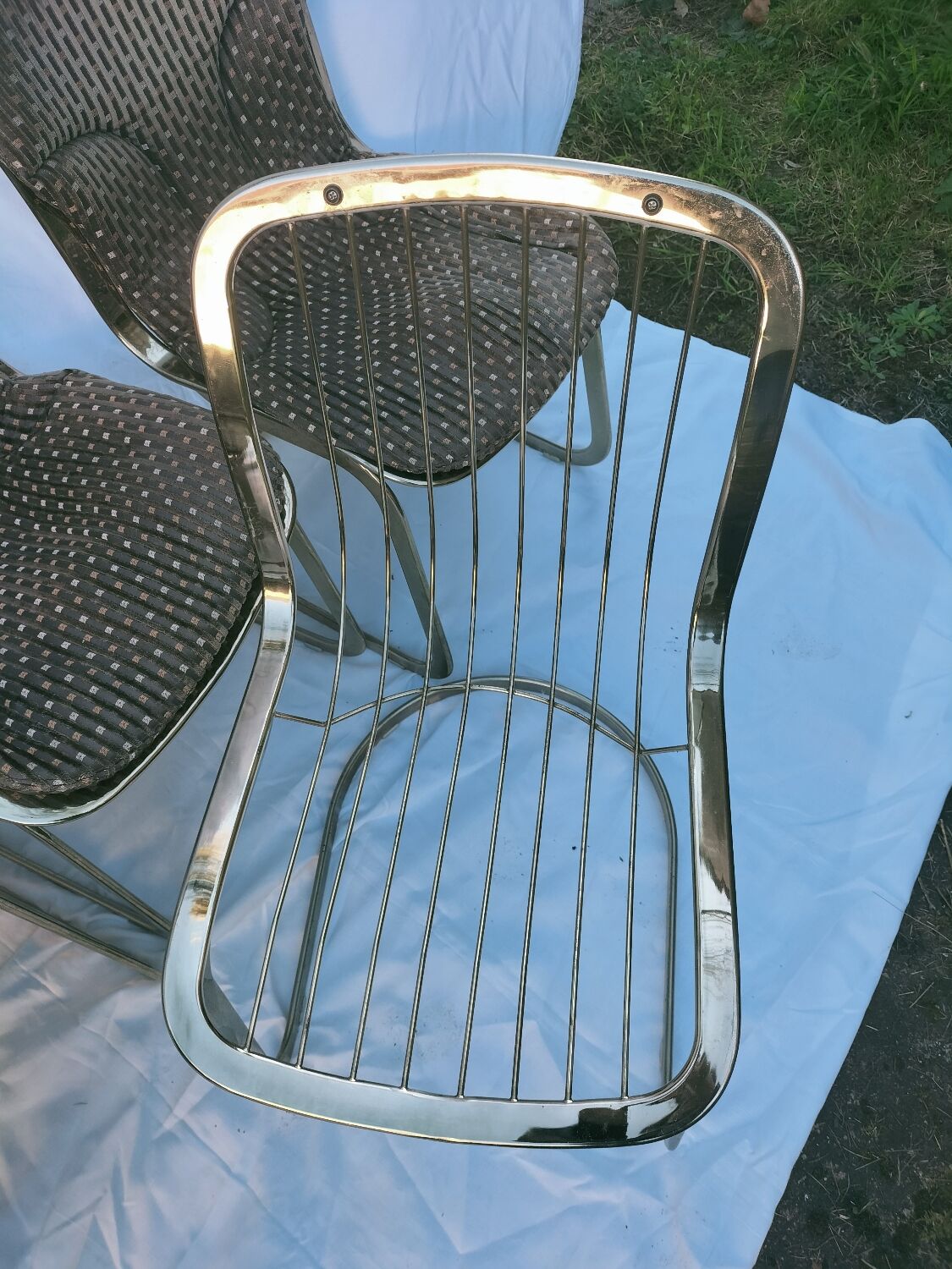 6 golden metal chairs Cidue