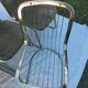 6 chaises en métal doré Cidue