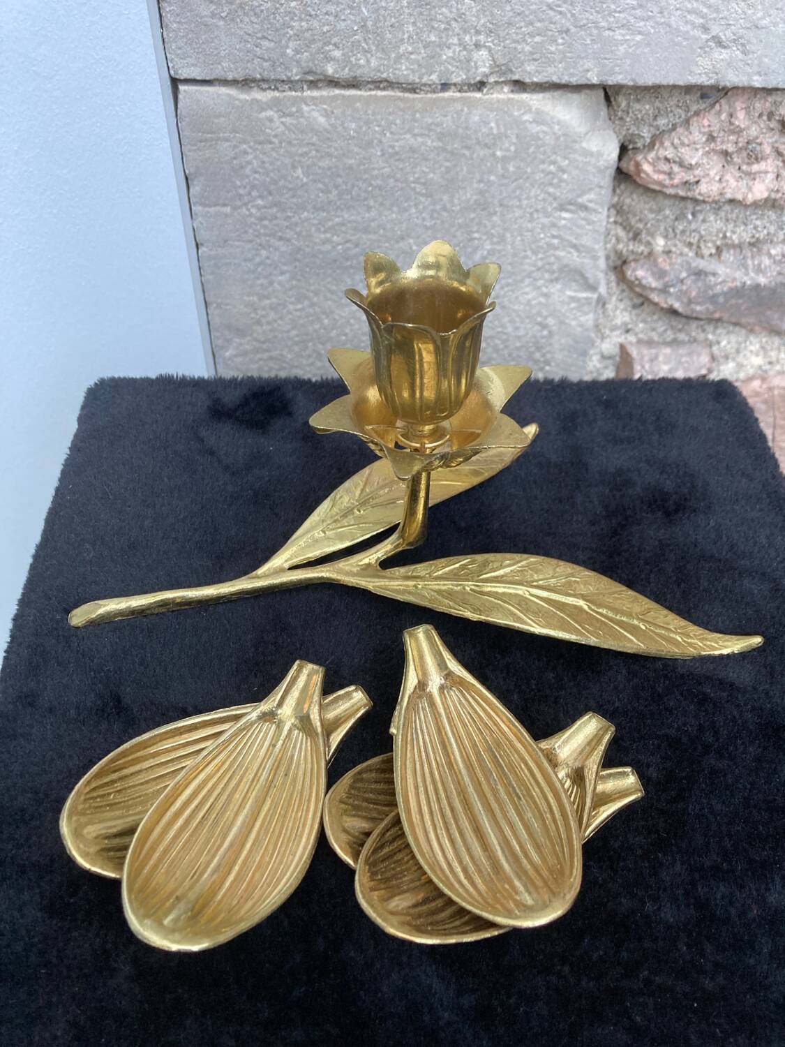 Vintage flower ashtray candle holder