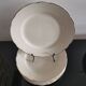 Set of 6 Villeroy and Boch flat plates in ivory color and gold edging