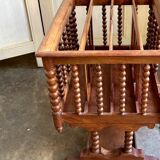 Magazine rack, turned mahogany sheet music