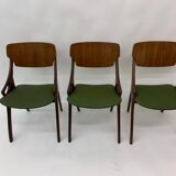 Set of 3 Danish dining chairs Arne Hovmand Olsen 1950