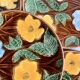 4 vintage Sarreguemines earthenware dessert plates