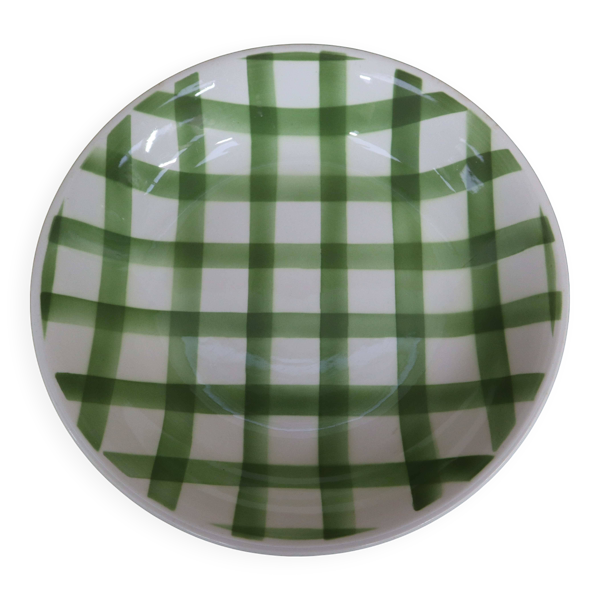 Plat rond mi- creux Moulin Des Loups Modèle ''Nappe'' Vert