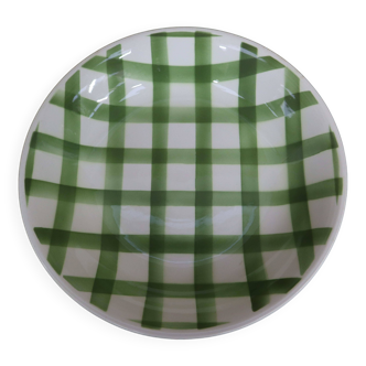 Round half-deep dish Moulin Des Loups "Nappe" model Green