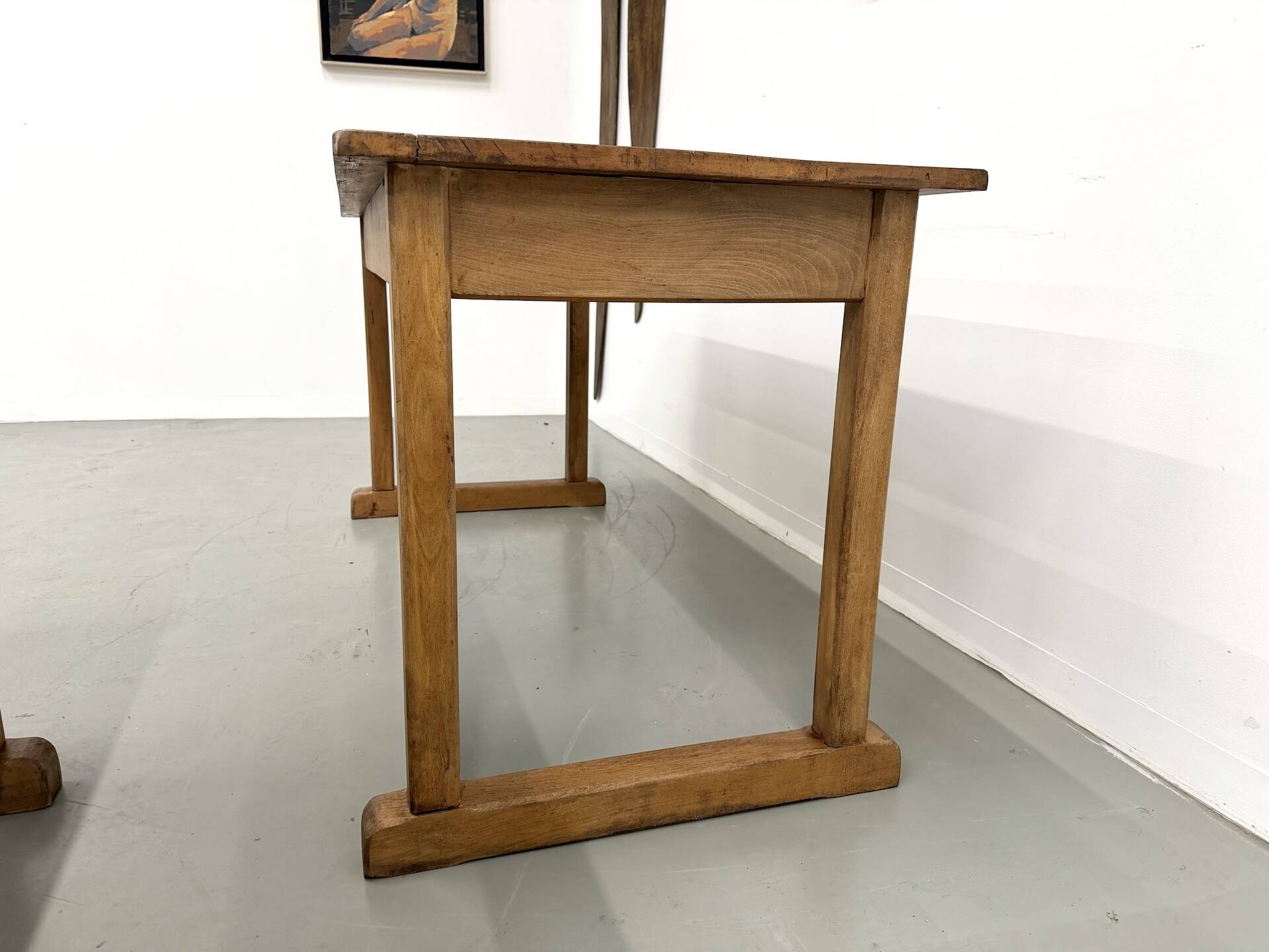 Pair of Vintage Community Tables in Solid Beech