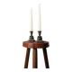 Pair of antique bronze candlesticks, bohemian country decor