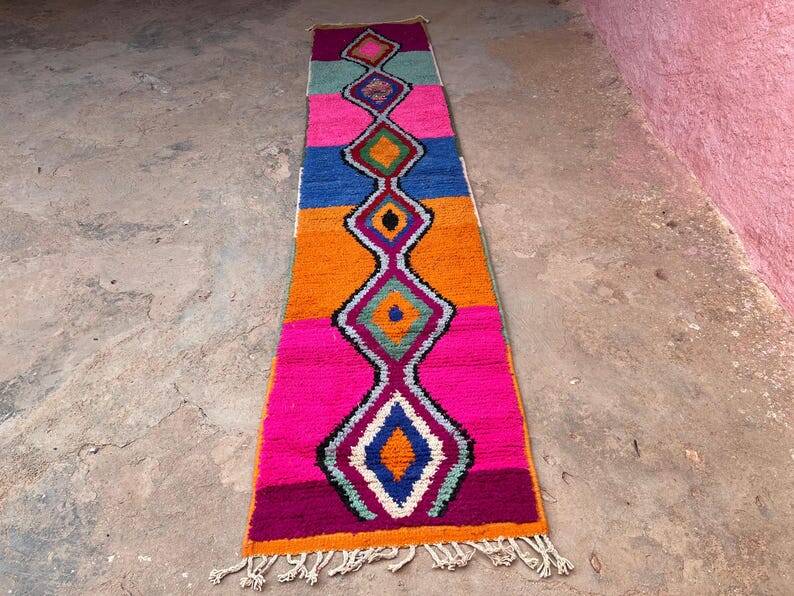 Handmade runner rug 350cm x 70cm