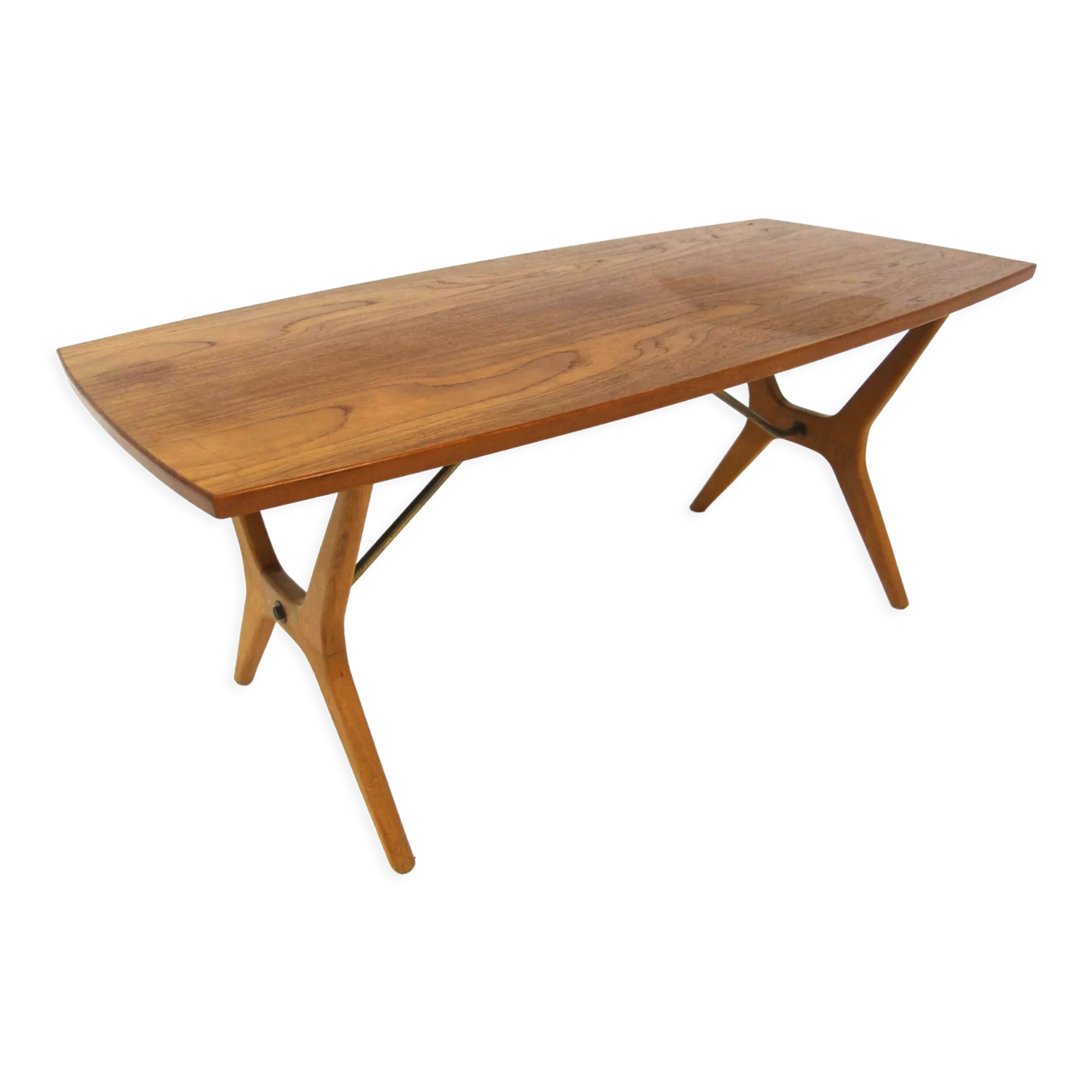 Scandinavian coffee table "Krysset" in teak, Karl-Erik Ekselius, JOC, Sweden, 1960