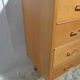 Vintage chest of drawers from the 60s honey color