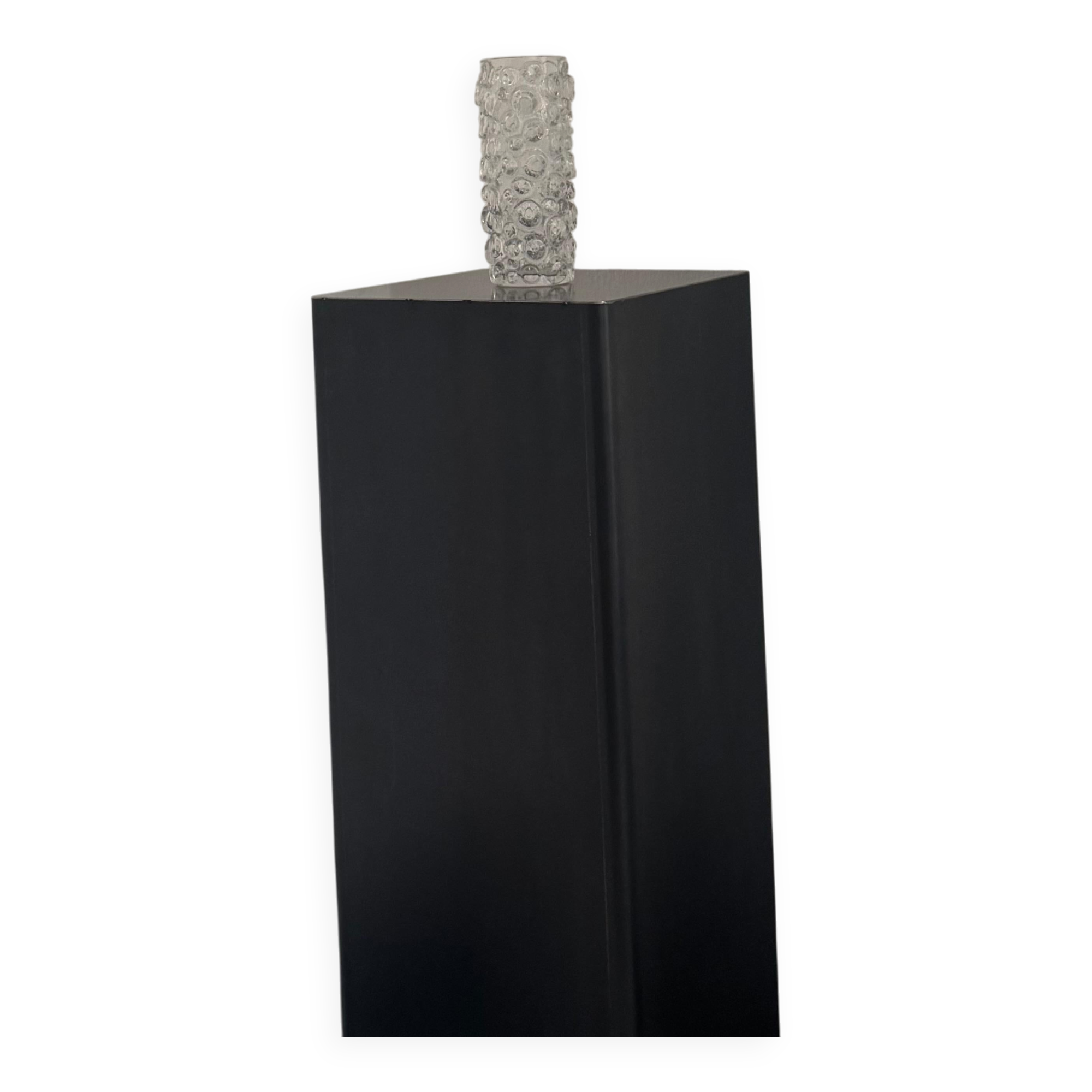Clear decorative Vase sculpture with spikes, glass vase