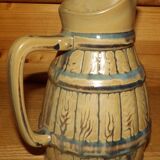 Old enamelled stoneware pitcher P65 0.8 liter in TBE