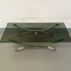 Vintage glass and chromed metal coffee table from the 70s