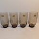 Set of 4 Luminarc vintage smoked glasses with black stems – Verrerie d’Arques Fran