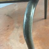 Former school bench with back