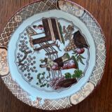 Set of 5 Sarreguemines Chinese Cups and Saucers.