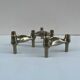 Vintage Stoffnagel candle holders in chrome steel