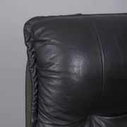 VINTAGE 1970S ARMCHAIR WITH FOOTREST IN METAL AND LEATHER, ITALIAN DESIGN
