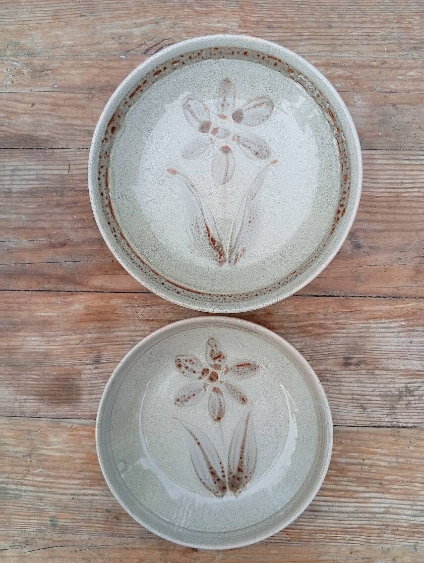 6 Sarreguemines deep plates