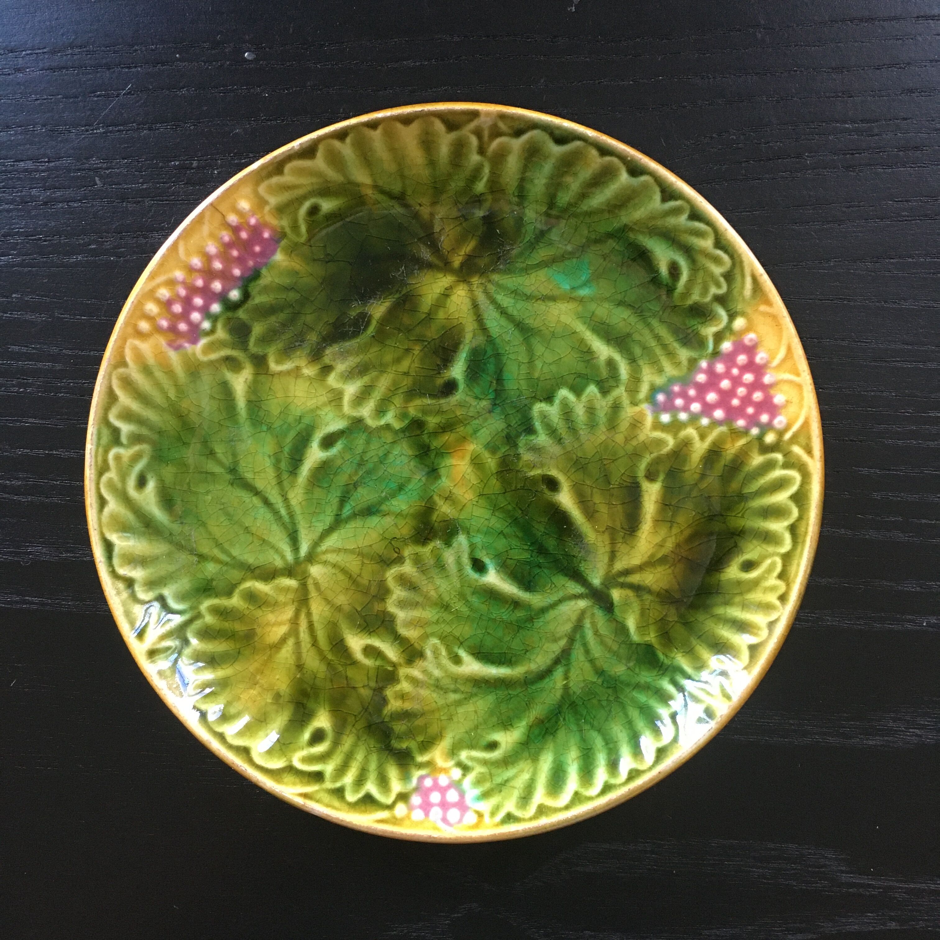 Vide poche barbotine décor floral