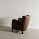 Vintage Danish "1669" Armchair in Brown Leather by Fritz Hansen, 1940s