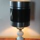 Lampe vintage des années 60-70 en opaline et chrome