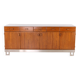 Oak and brushed metal sideboard