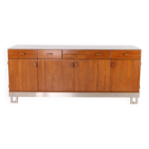 Enfilade en chêne et métal brossé 