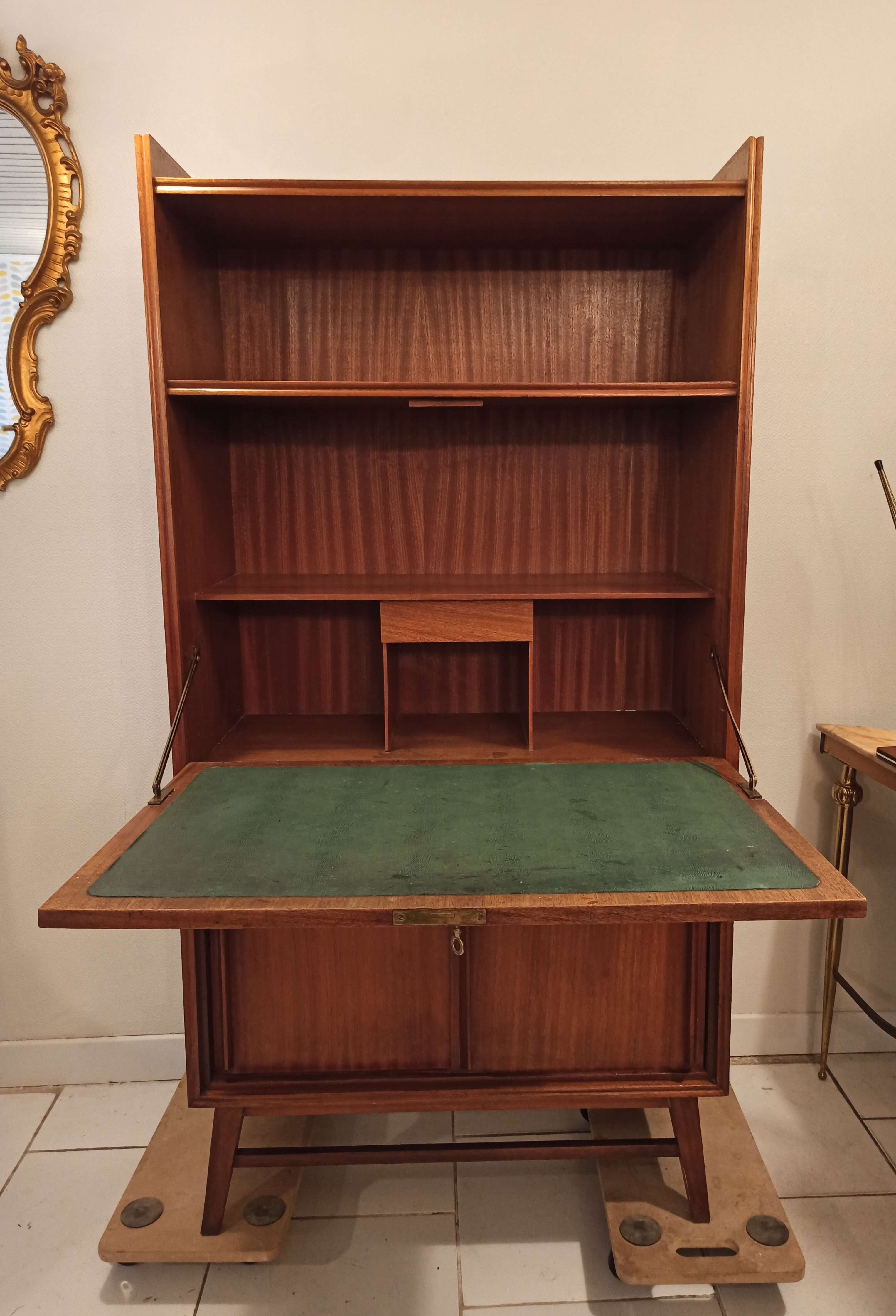 Vintage Secretary Scandinavian Style Sliding Doors