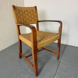 High quality Scandinavian Style Wood and Rope Armchair, 1970s