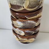 Set of 5 vintage enameled bowls – Chic terracotta ambiance