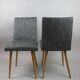 Chaises vintage noir et blanc années 1970