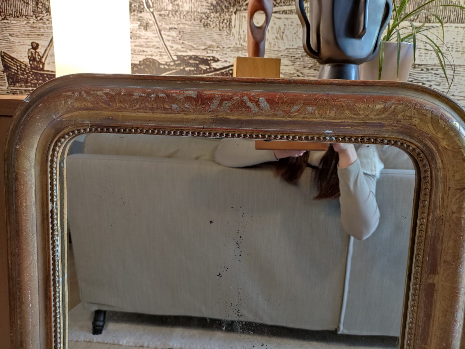 Mirror old era Louis Philippe 58x82cm