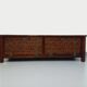 Low brutalist enfilade by Georges Robert in dark pine from the 1960s.